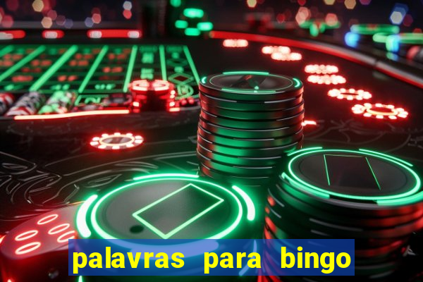 palavras para bingo cha de bebe